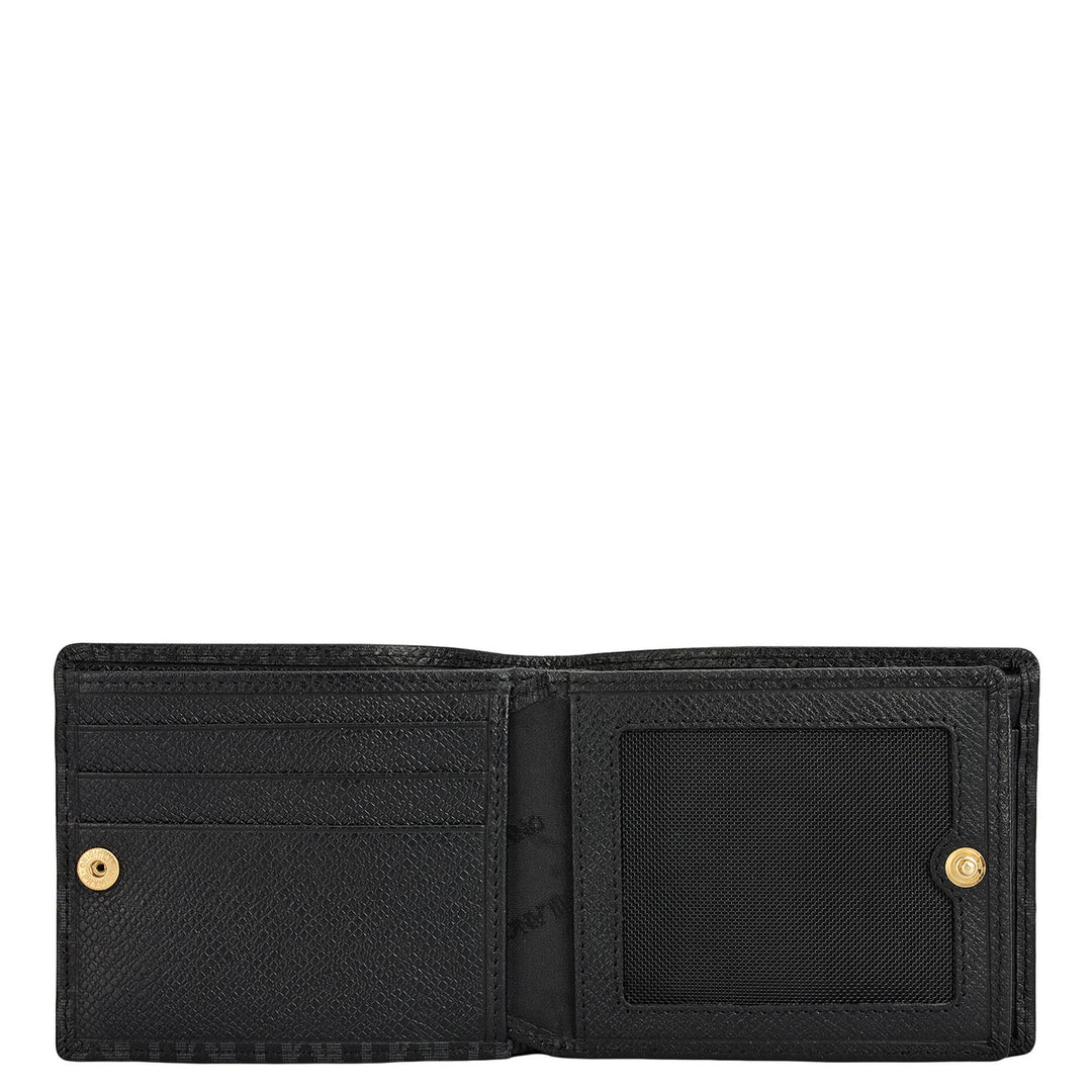Black Bifold Leather Mens Wallet