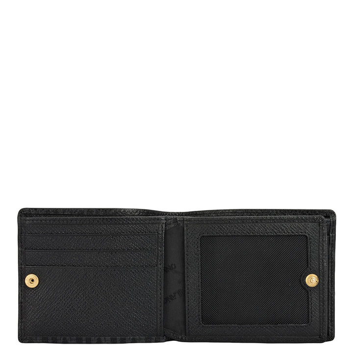 Black Bifold Leather Mens Wallet