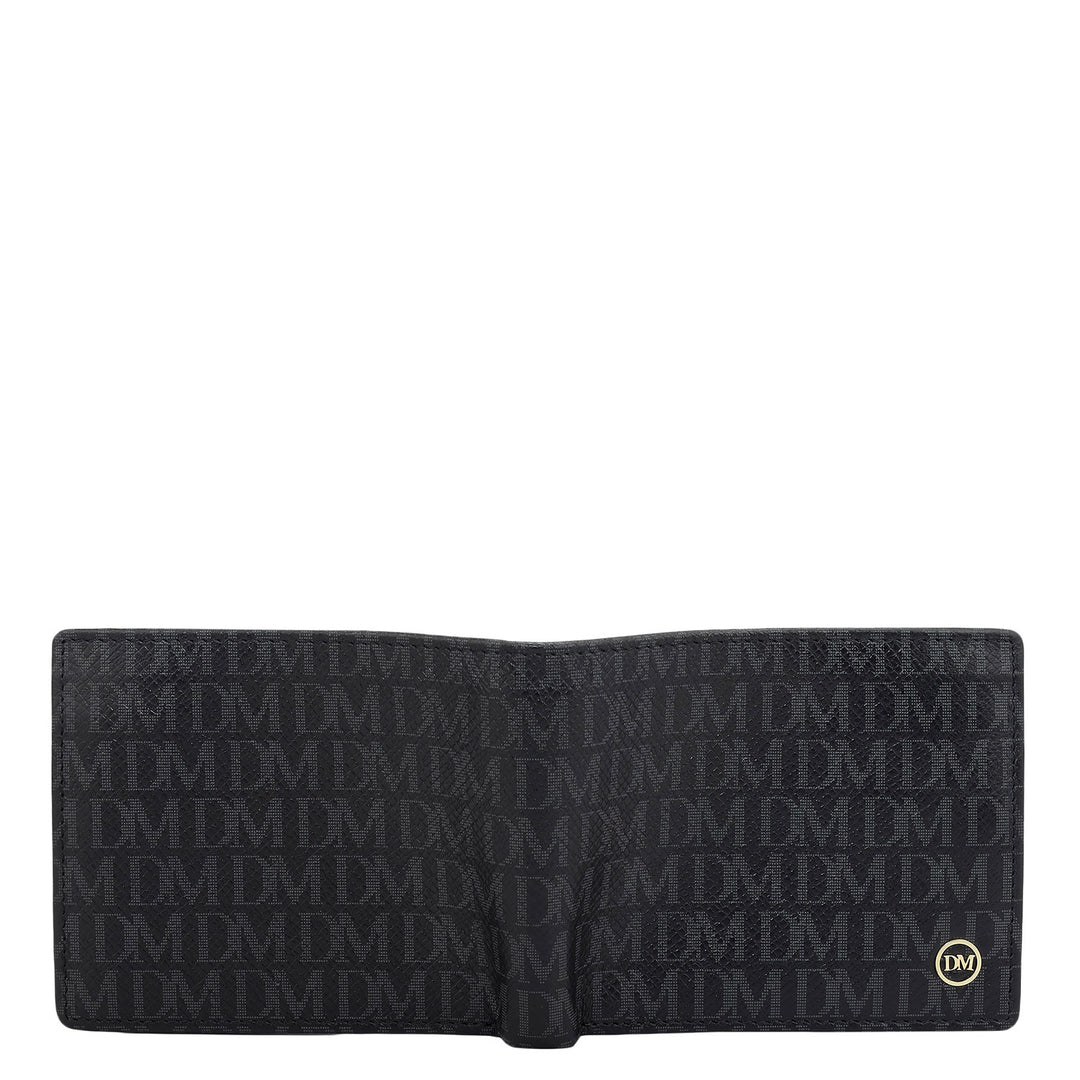 Black Bifold Leather Mens Wallet