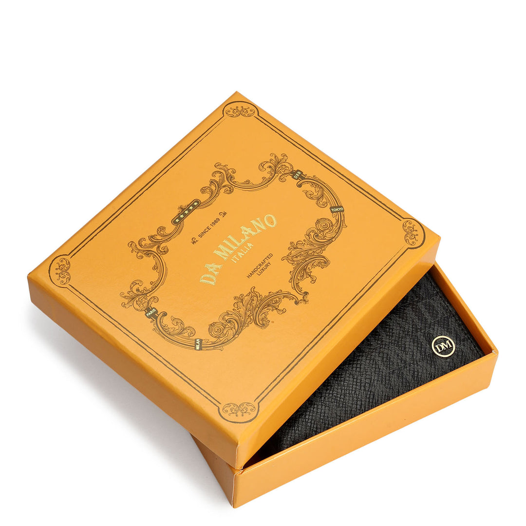 Black Bifold Leather Mens Wallet