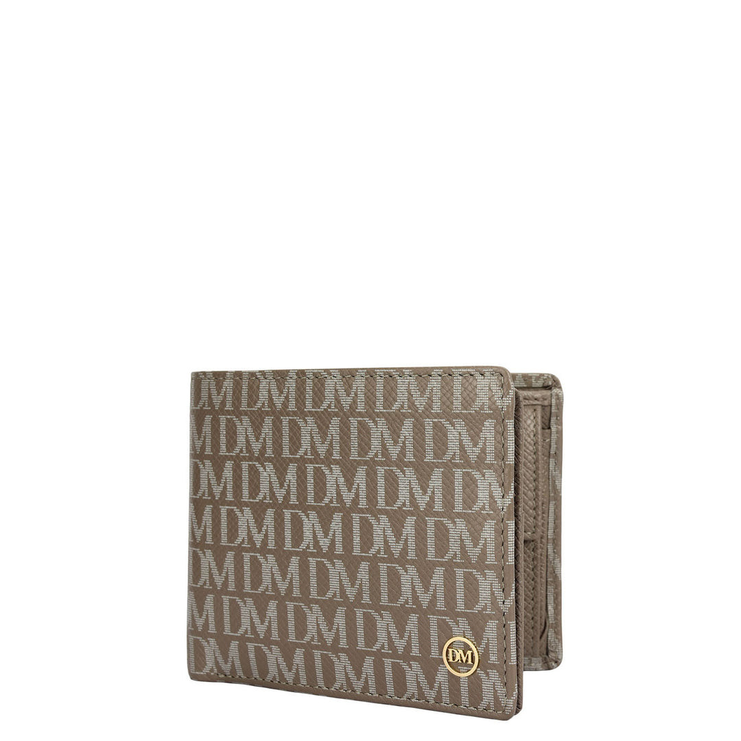 Smoke Grey Bifold Leather Mens Wallet