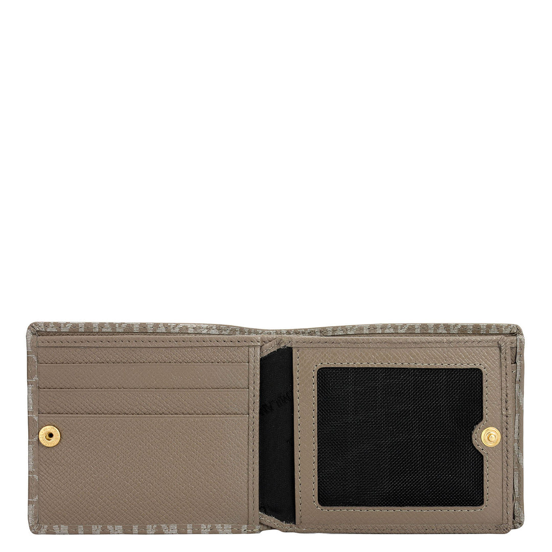 Smoke Grey Bifold Leather Mens Wallet