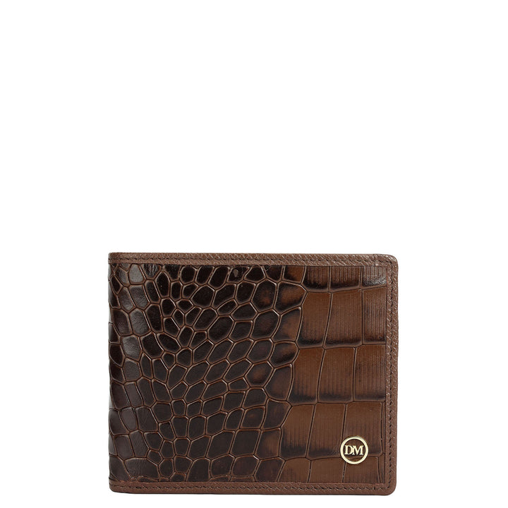 Walnut Bifold Leather Mens Wallet