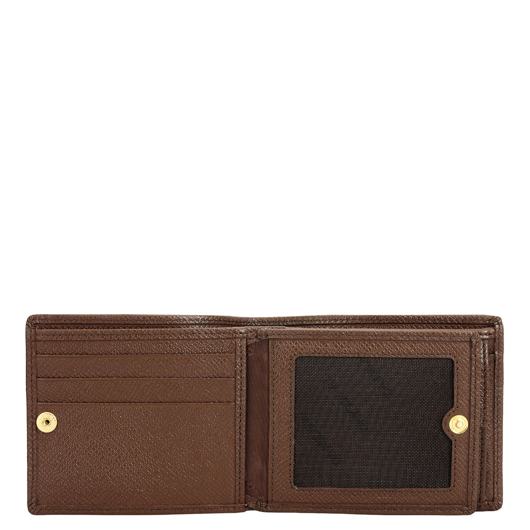 Walnut Bifold Leather Mens Wallet