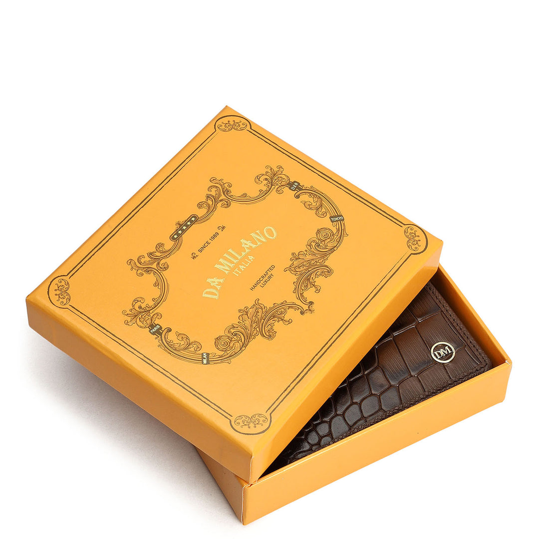 Walnut Bifold Leather Mens Wallet