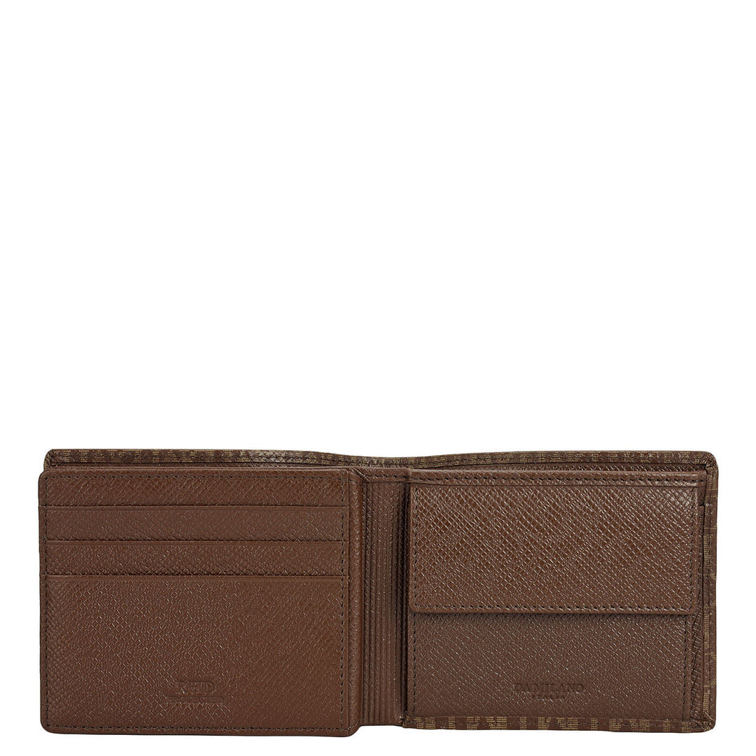 Walnut Bifold Leather Mens Wallet