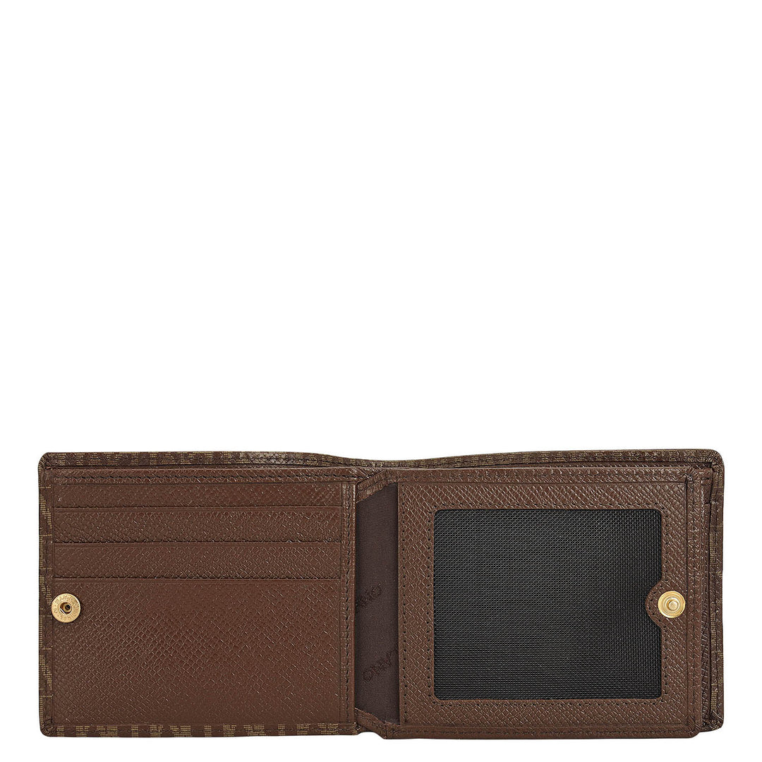 Walnut Bifold Leather Mens Wallet
