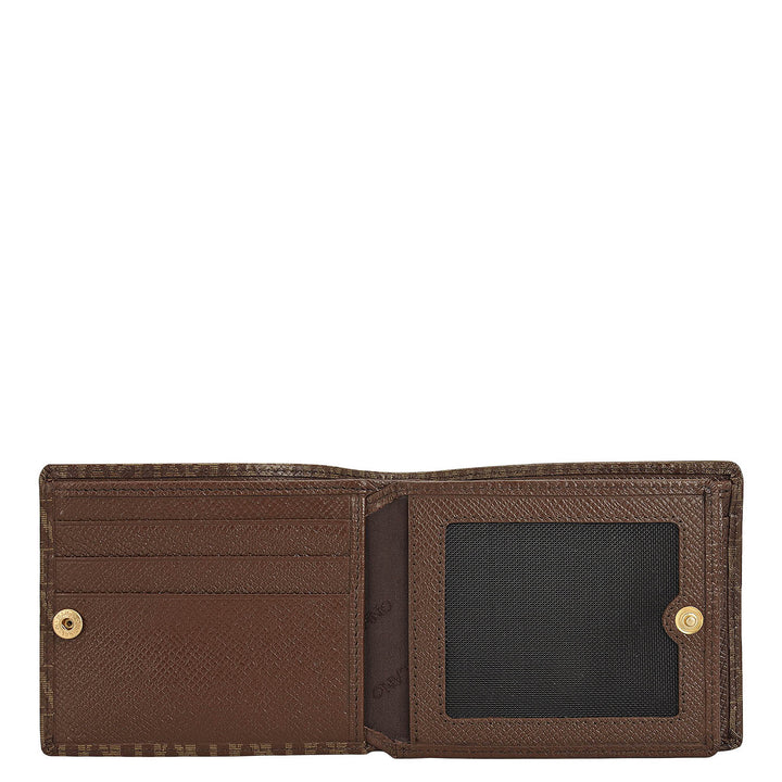 Walnut Bifold Leather Mens Wallet
