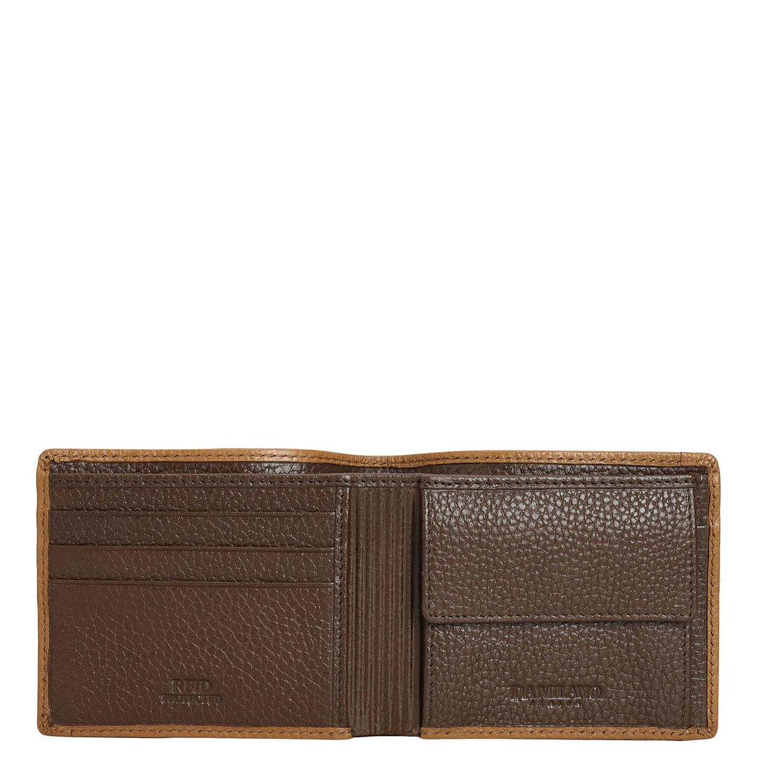 Mocha Bifold Leather Mens Wallet