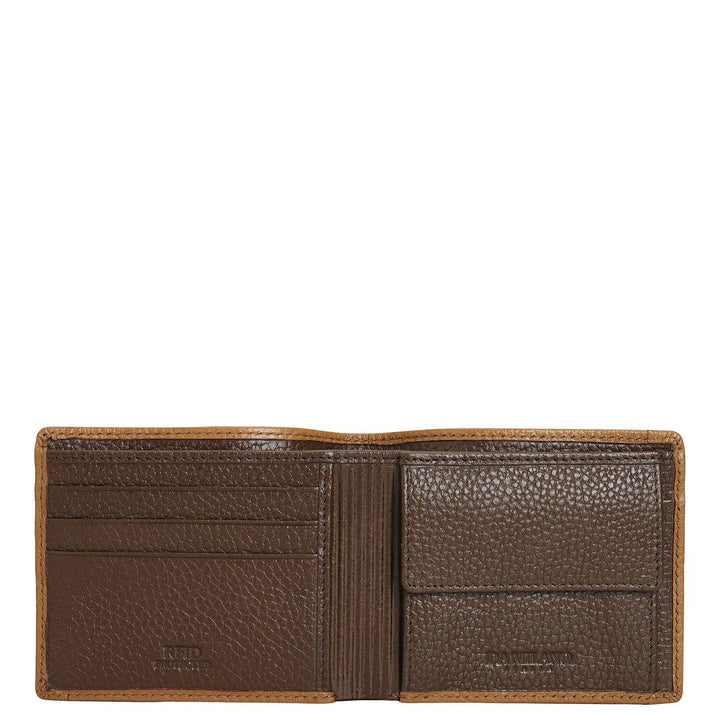 Mocha Bifold Leather Mens Wallet