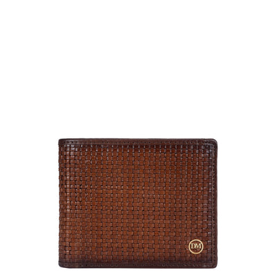Mat Leather Mens Wallet - Brown
