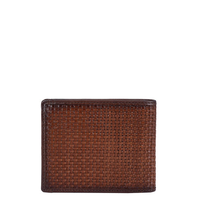 Mat Leather Mens Wallet - Brown