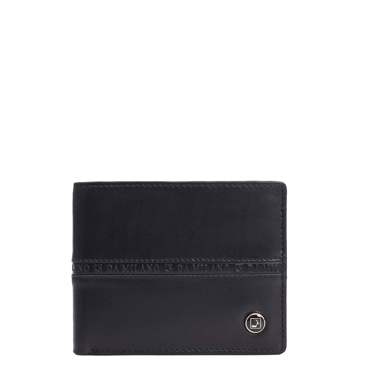 Black Bifold Leather Mens Wallet