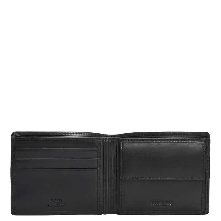 Black Bifold Leather Mens Wallet