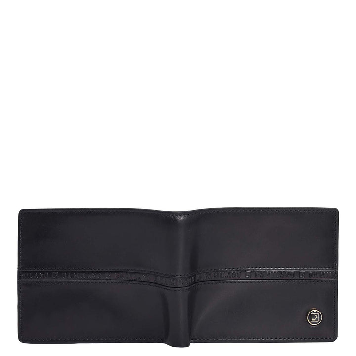 Black Bifold Leather Mens Wallet