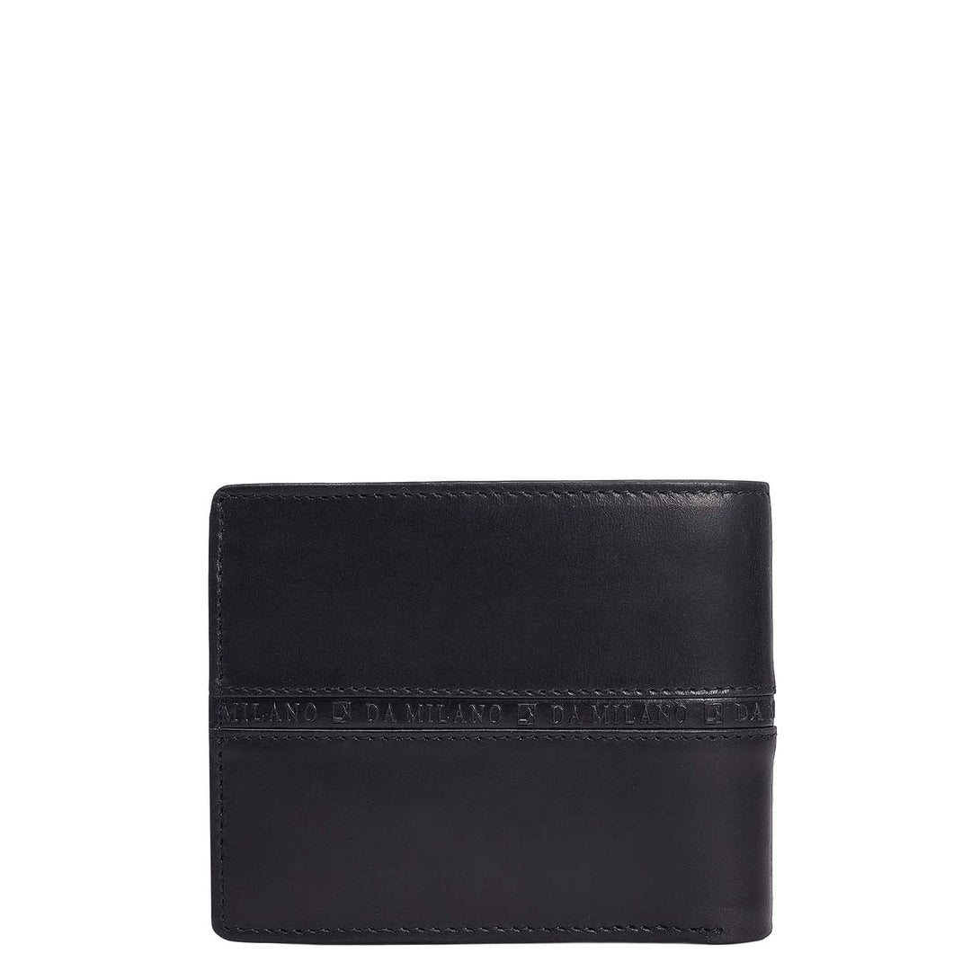 Black Bifold Leather Mens Wallet