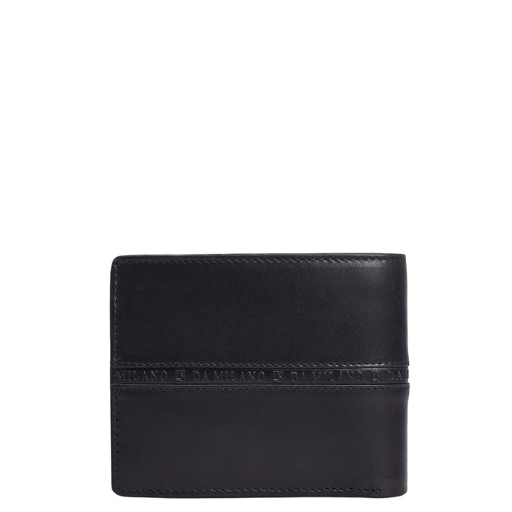 Black Bifold Leather Mens Wallet