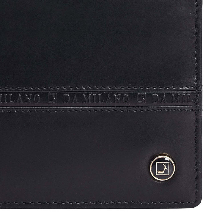 Black Bifold Leather Mens Wallet