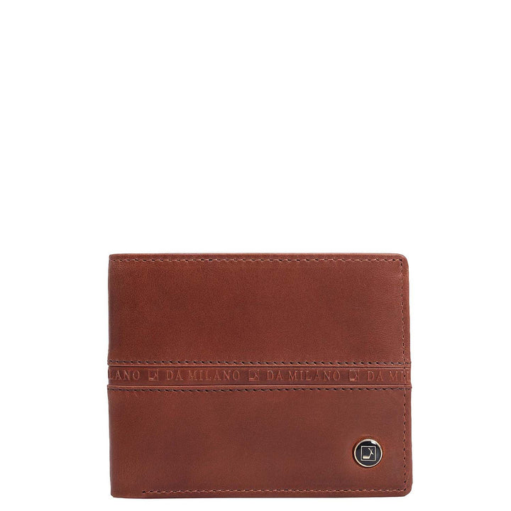 Cognac Bifold Leather Mens Wallet