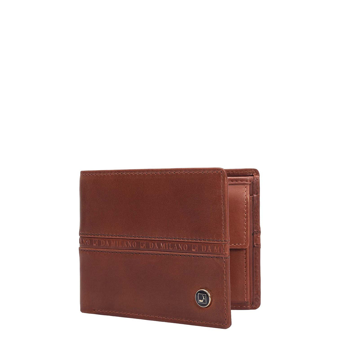 Cognac Bifold Leather Mens Wallet