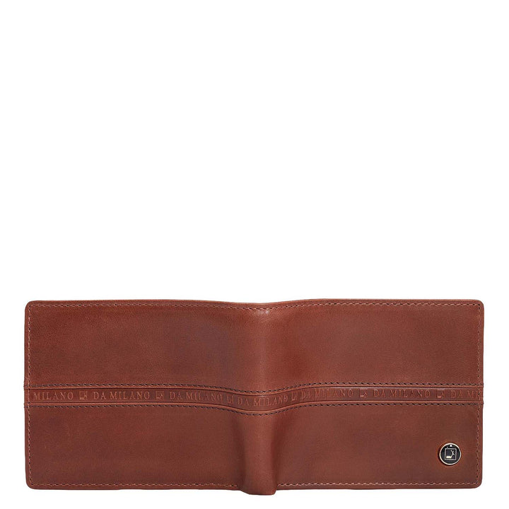 Cognac Bifold Leather Mens Wallet