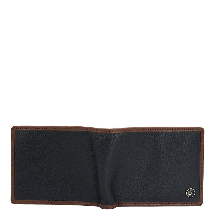 Black Bifold Leather Mens Wallet