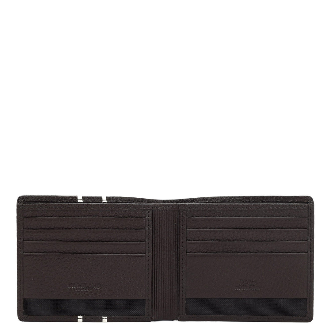 Chocolate Bifold Leather Mens Wallet