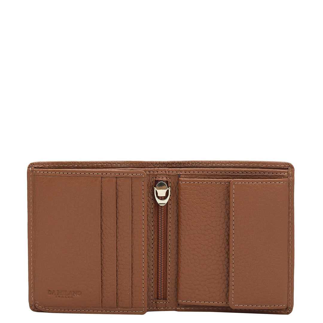 Cognac Bifold Leather Mens Wallet