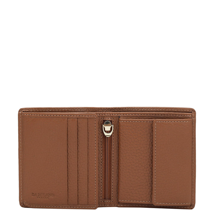 Cognac Bifold Leather Mens Wallet