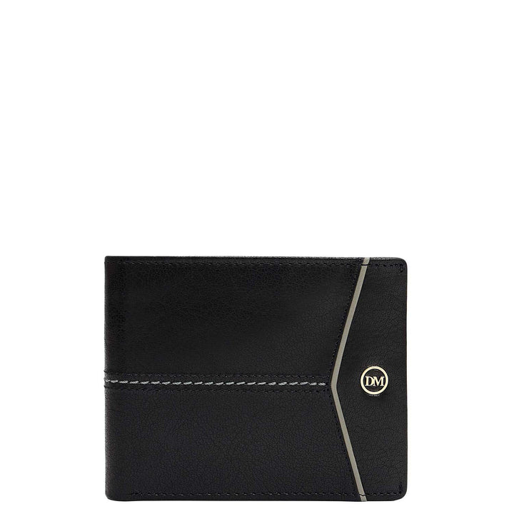 Black Bifold Leather Mens Wallet