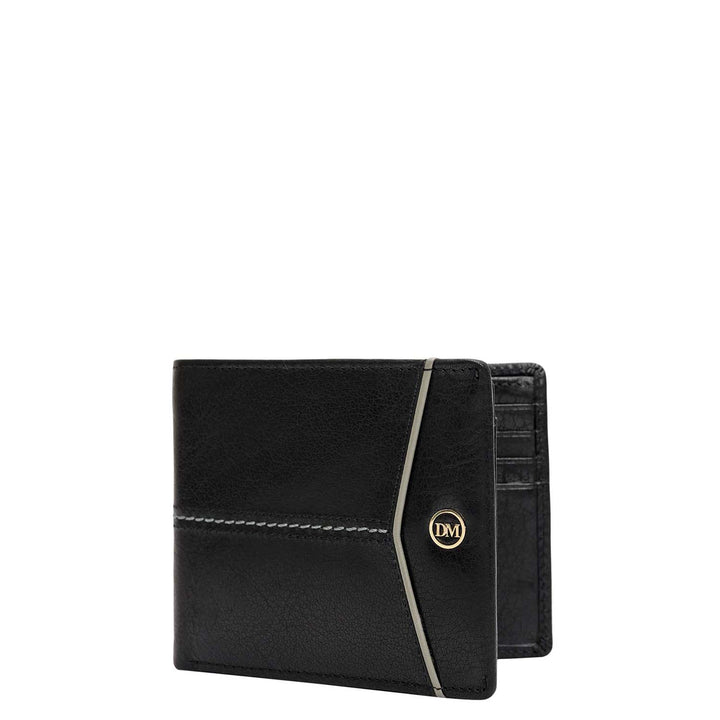 Black Bifold Leather Mens Wallet