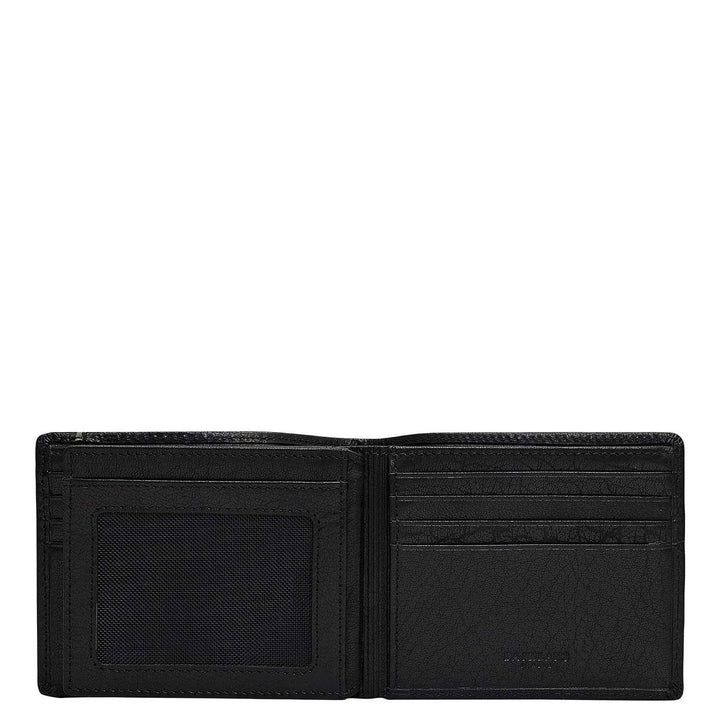 Black Bifold Leather Mens Wallet
