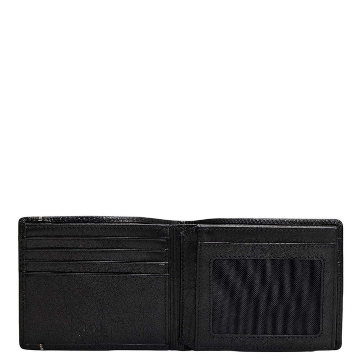 Black Bifold Leather Mens Wallet
