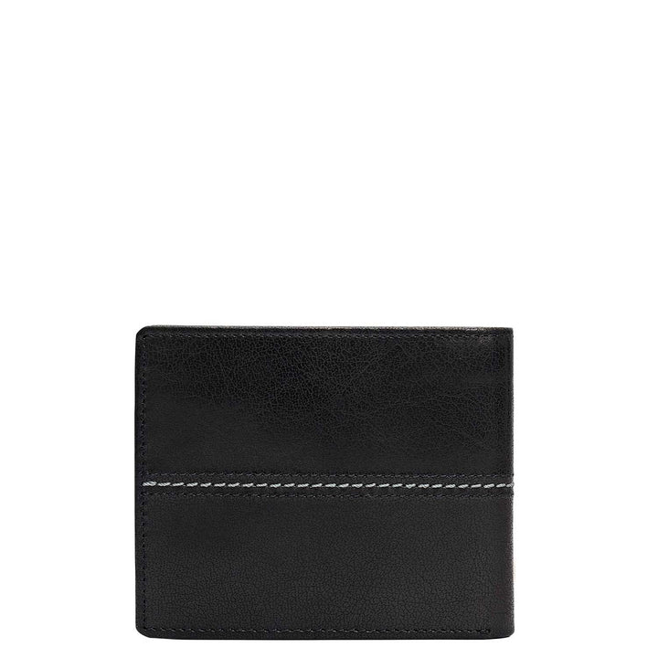 Black Bifold Leather Mens Wallet