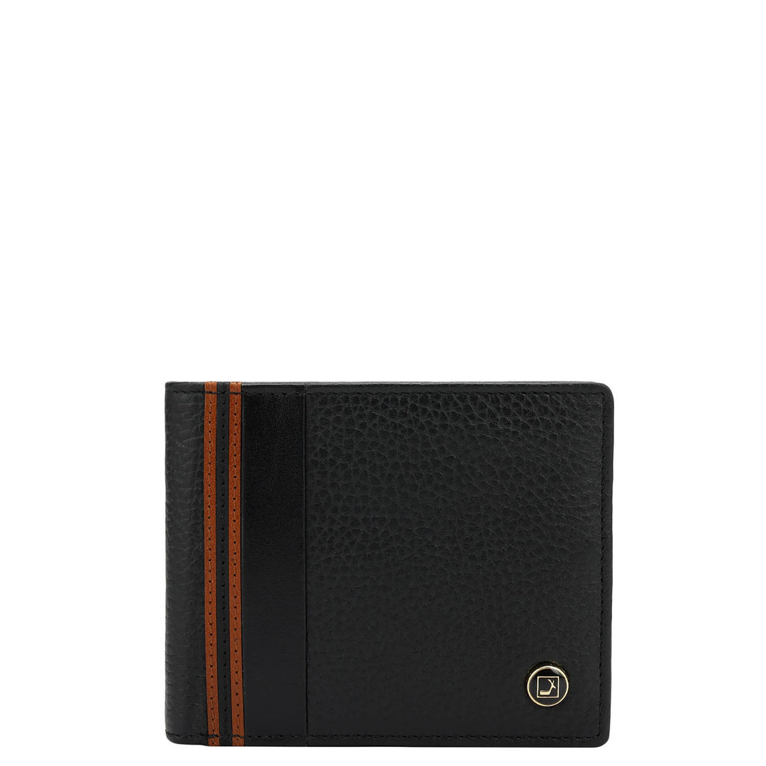Black Bifold Leather Mens Wallet