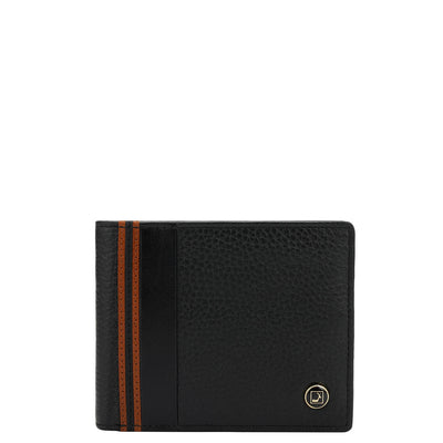 Black Bifold Leather Mens Wallet