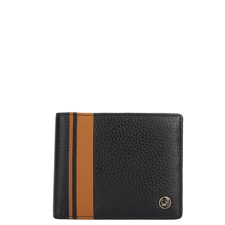 Black Bifold Leather Mens Wallet