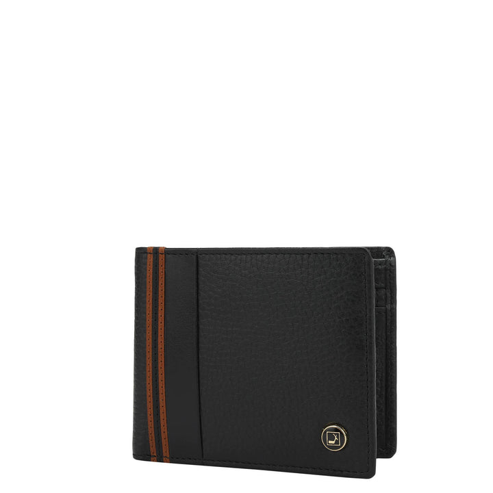 Black Bifold Leather Mens Wallet