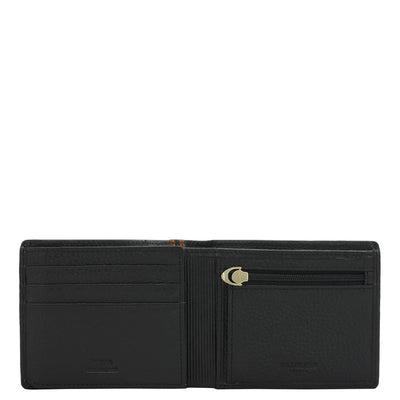 Black Bifold Leather Mens Wallet