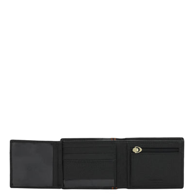 Black Bifold Leather Mens Wallet