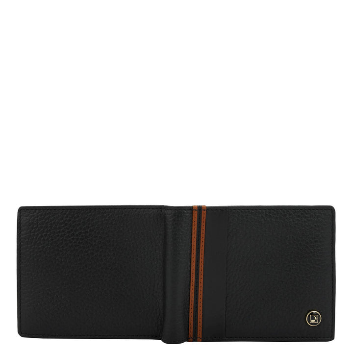 Black Bifold Leather Mens Wallet