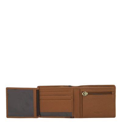 Tan Bifold Leather Mens Wallet