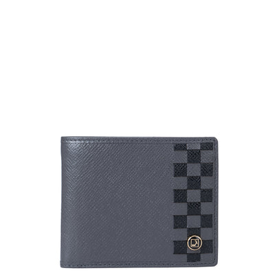 Franzy Mat Leather Mens Wallet - Grey