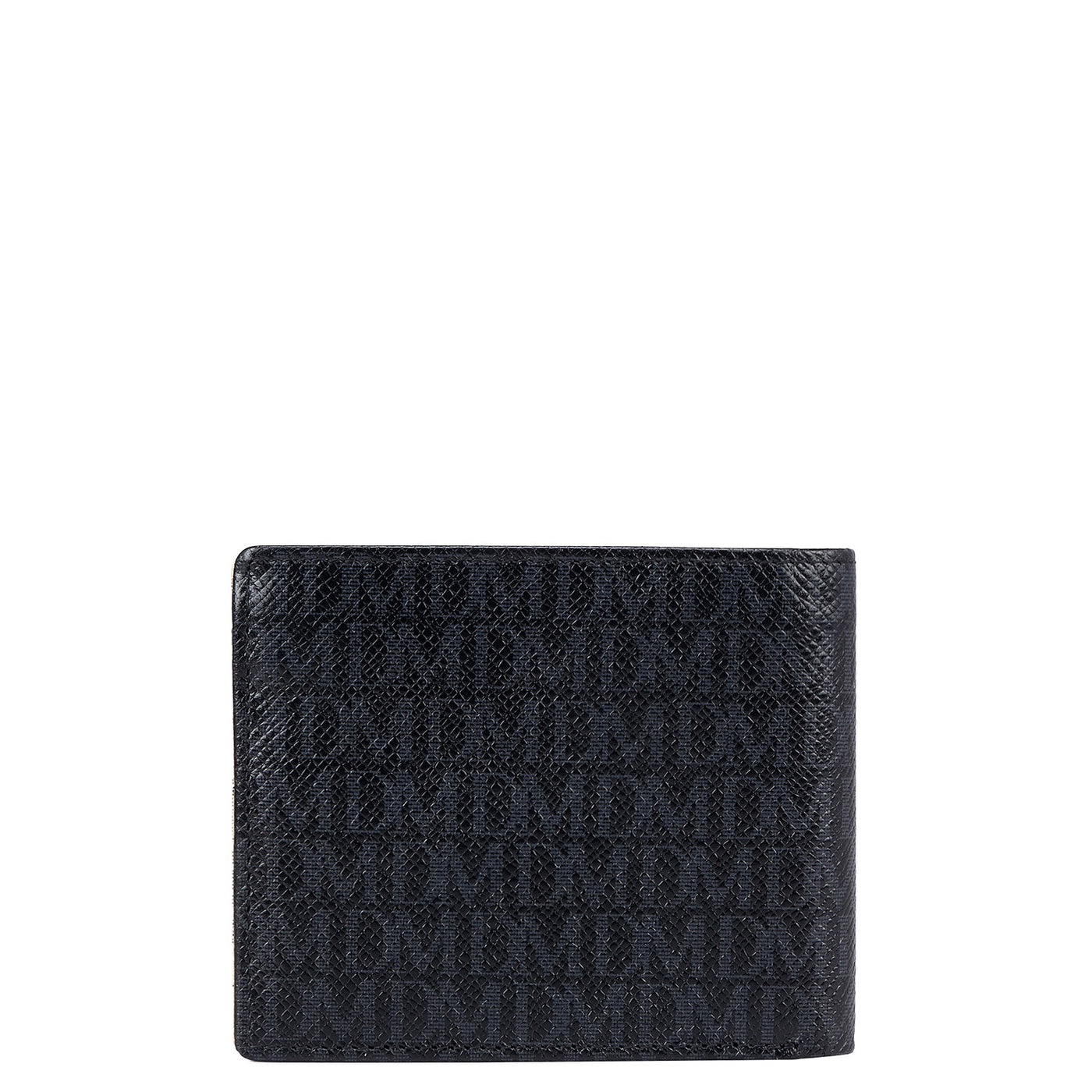 Monogram Leather Mens Wallet - Black & Lamb