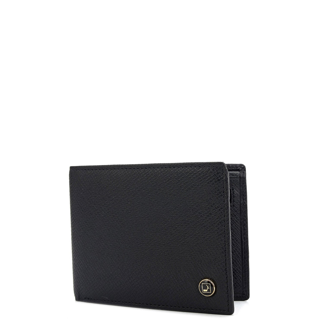 Black Bifold Leather Mens Wallet