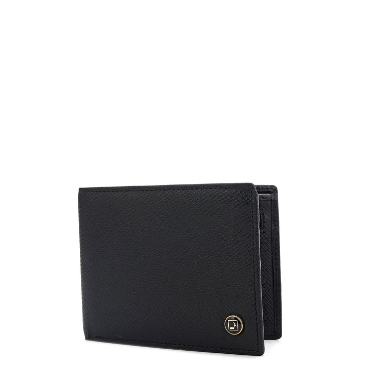 Black Bifold Leather Mens Wallet