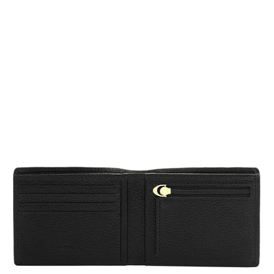 Black Bifold Leather Mens Wallet