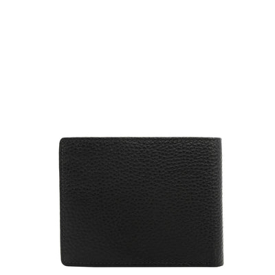 Black Bifold Leather Mens Wallet