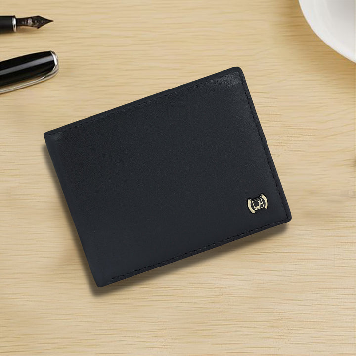 Black Bifold Leather Mens Wallet