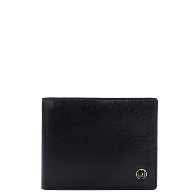 Black Bifold Leather Mens Wallet